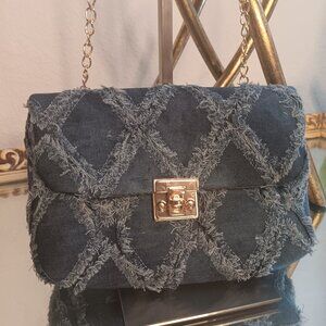NWT Denim Crossbody Fashion Bag